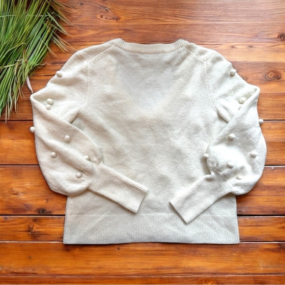 MADEWELL Bobble Dashwood V-Neck Sweater in Coziest Yarn - XS - Vanilla Girl Core - Picture 9 of 17